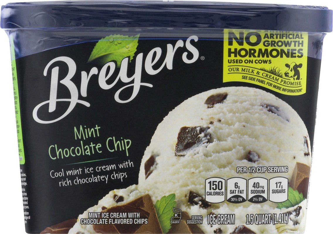 breyers mint chocolate chip ice cream